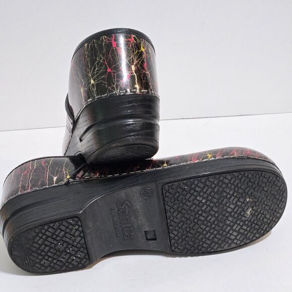 Sanita Clogs Womens 41/10.5-11 Professional Splatter Comfort Slip On Shoe - Picture 6 of 10